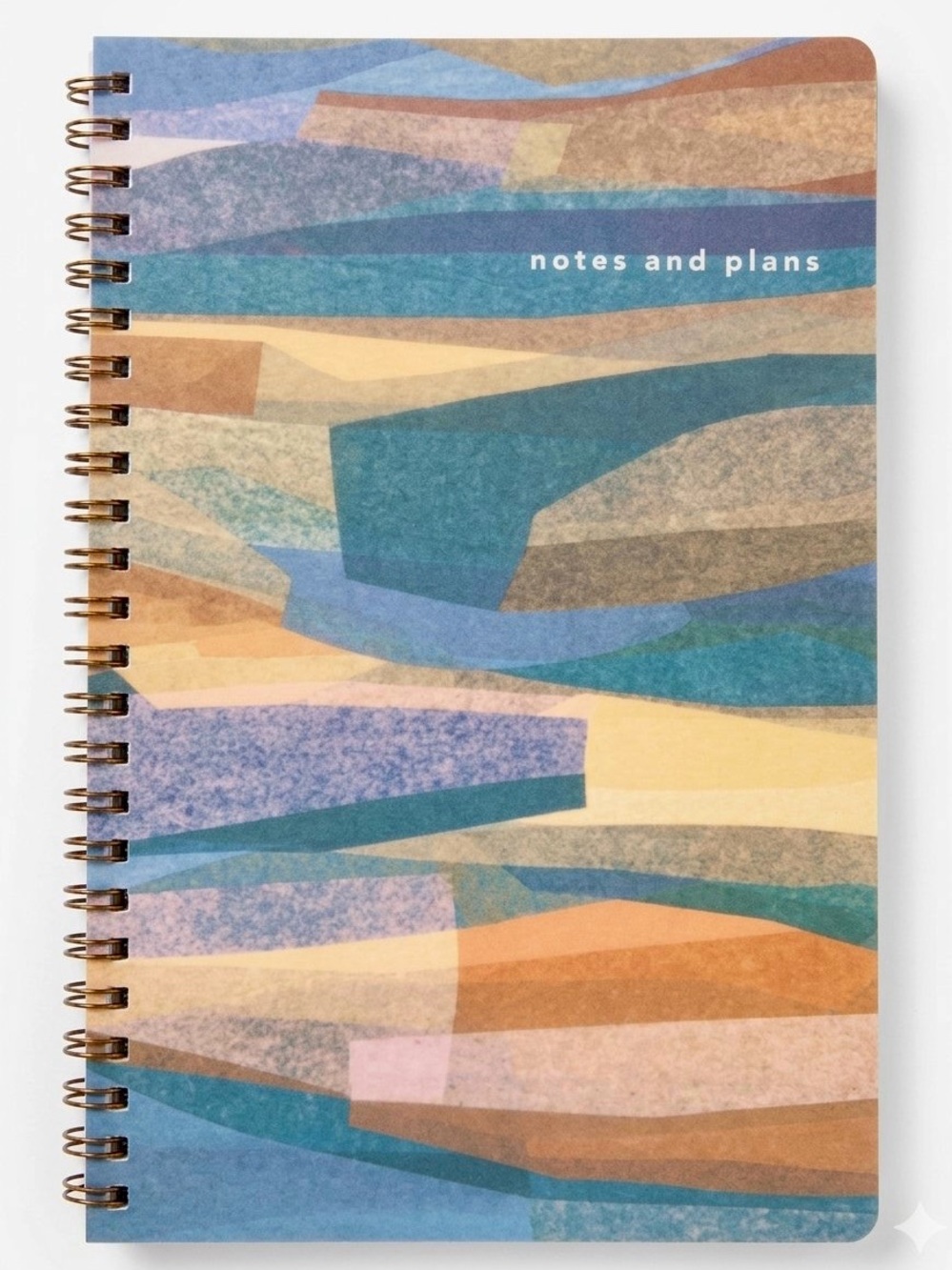 Notes and Plans Spiral Notebook - Blue Multicolor Cover